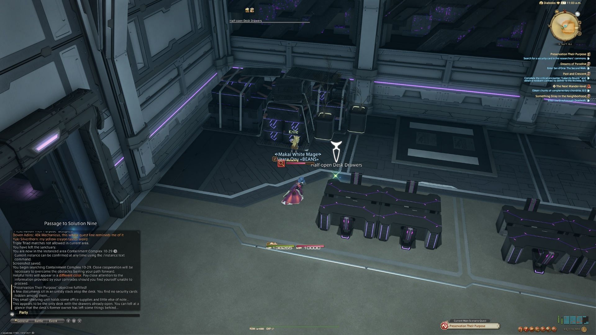 Here's the first location you need to search: the drawers (Image via Square Enix)